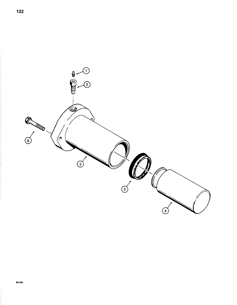 Схема запчастей Case 1280B - (122) - TRACK ADJUSTMENT CYLINDER (11) - TRACKS/STEERING