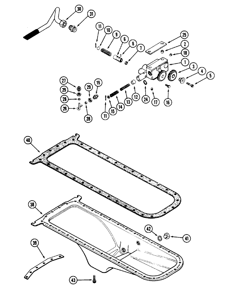 Схема запчастей Case 40 - (028) - OIL PUMP, 504BDT ENGINE (10) - ENGINE