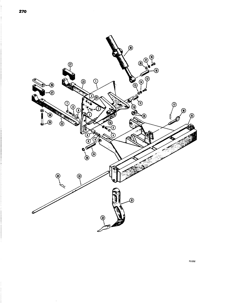 Схема запчастей Case 450 - (270) - RIPPER (05) - UPPERSTRUCTURE CHASSIS