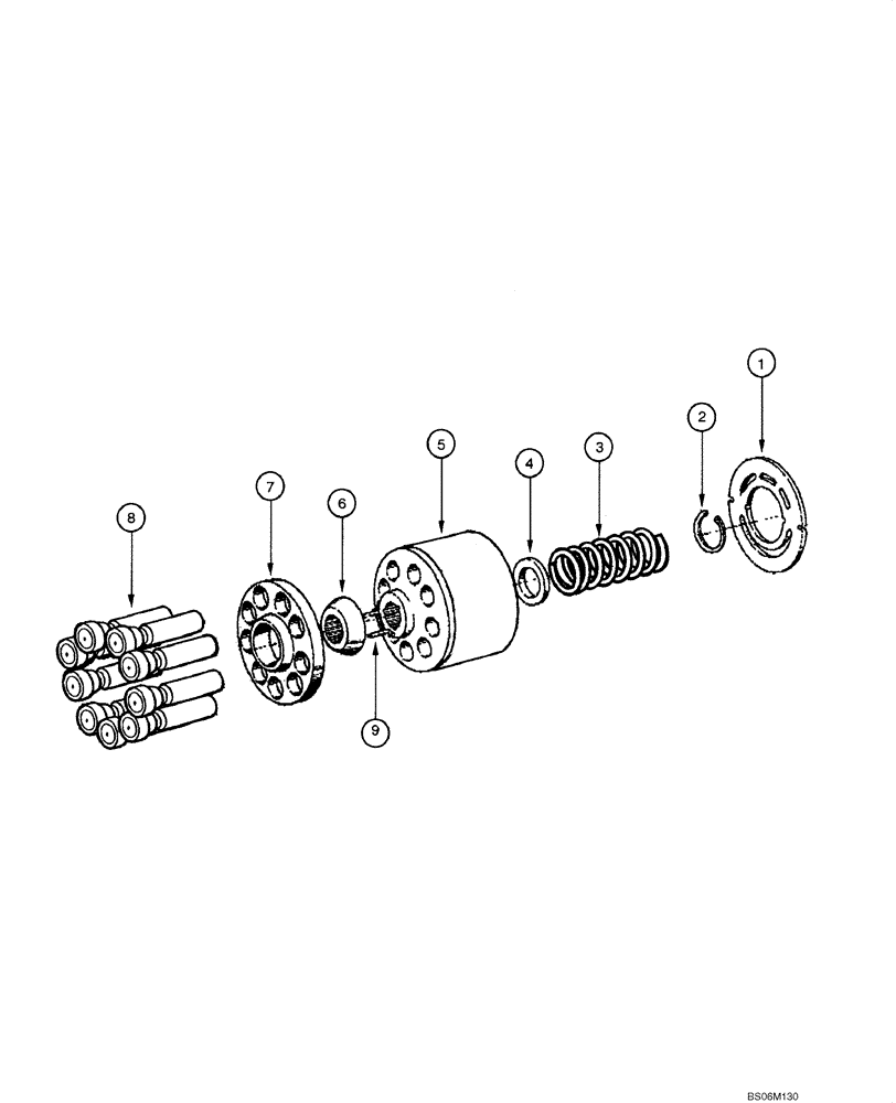 Схема запчастей Case 845 - (08.03A[00]) - MAIN HYDRAULIC PUMP - RELIEF VALVE (08) - HYDRAULICS