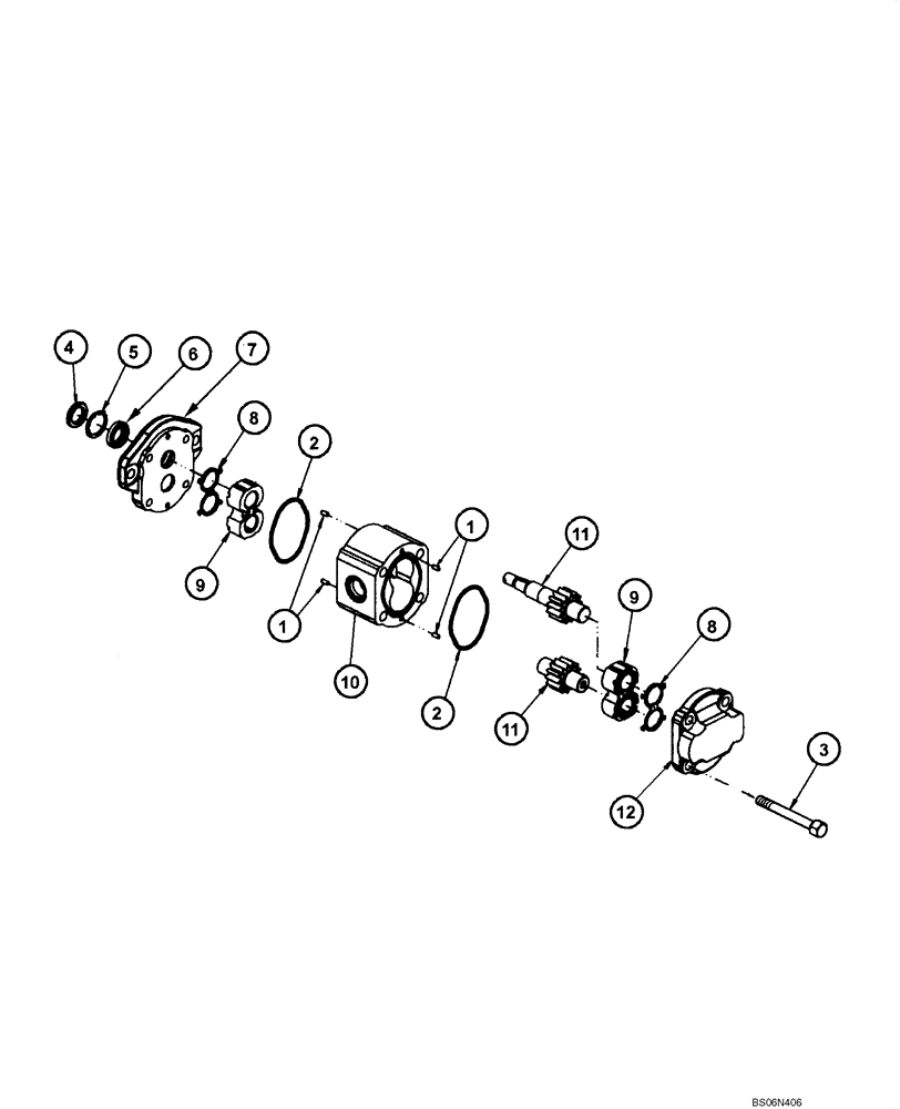 Схема запчастей Case 845 - (08.68A[00]) - MOTOR HYDRAULIC - ASSEMBLY (08) - HYDRAULICS