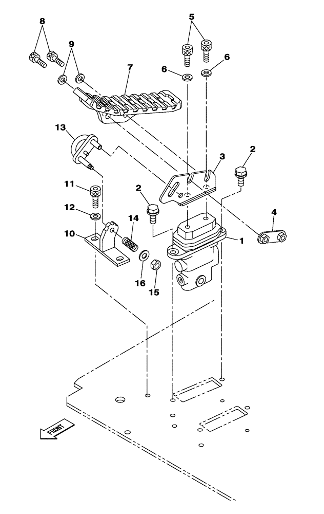 Схема запчастей Case CX300C - (09-014-00[01]) - OPERATORS COMPARTMENT - OPTION CONTROL - PICK HAMMER (09) - CHASSIS/ATTACHMENTS