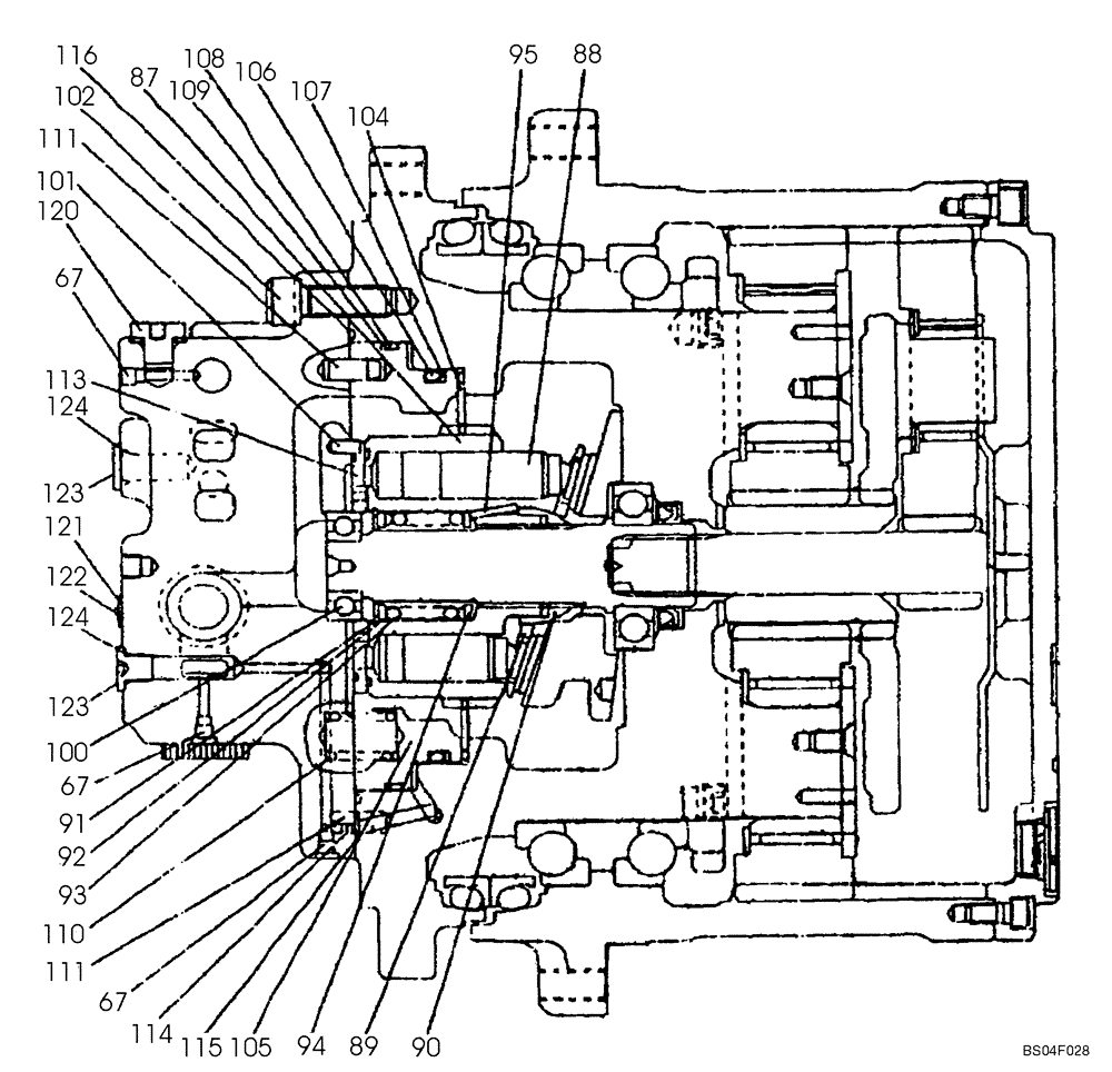 Схема запчастей Case CX160 - (06-06) - MOTOR ASSY - CYLINDER BLOCK (06) - POWER TRAIN