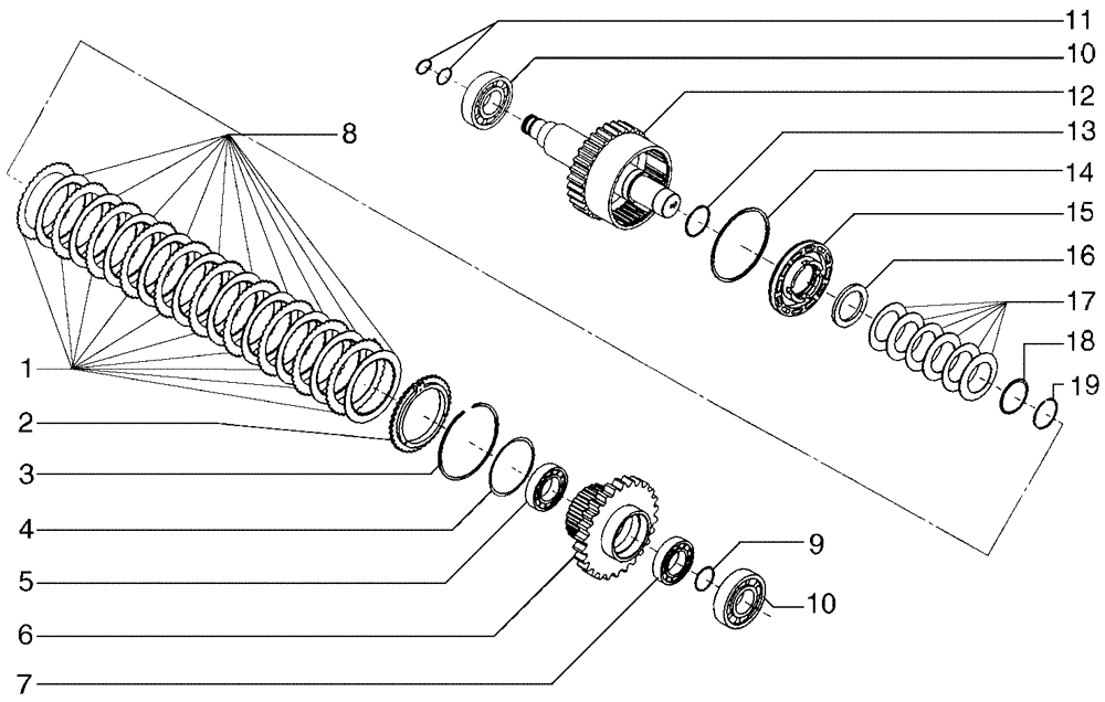 Схема запчастей Case 865B AWD - (06-01[06]) - TRANSMISSION, 3RD SHAFT - (DIRECT DRIVE) (06) - POWER TRAIN