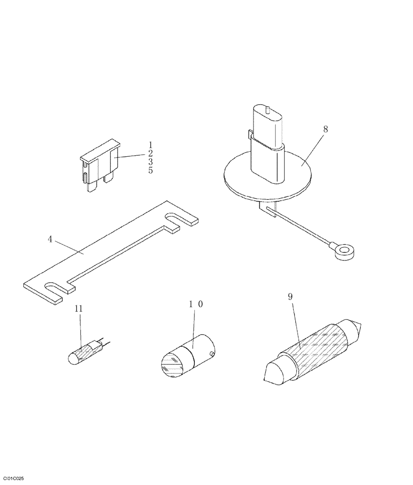 Схема запчастей Case SV216 - (55.404.05) - BULB / FUSES (GROUP 540) (ND031668) (55) - ELECTRICAL SYSTEMS