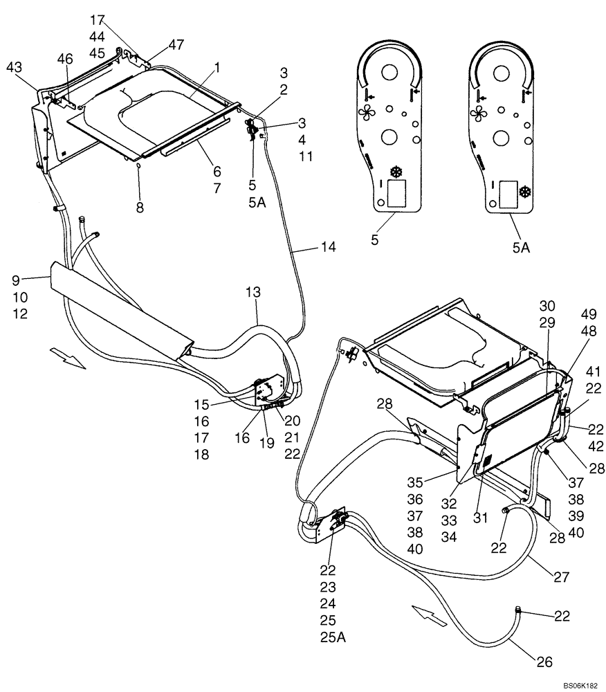 Схема запчастей Case 440 - (09-36) - HEATER SYSTEM (09) - CHASSIS