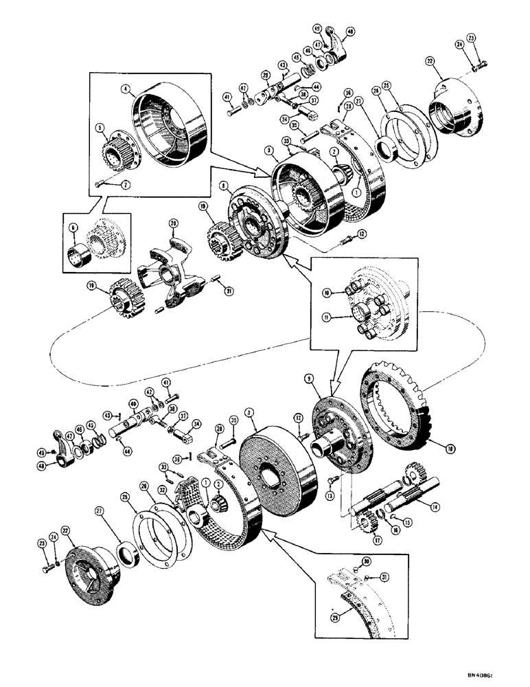 Схема запчастей Case 420 - (052) - DIFFERENTIAL (03) - TRANSMISSION