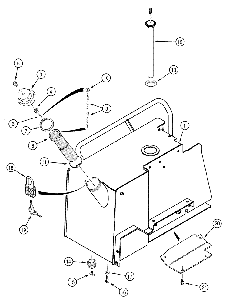 Схема запчастей Case 550H - (3-06) - FUEL TANK (03) - FUEL SYSTEM