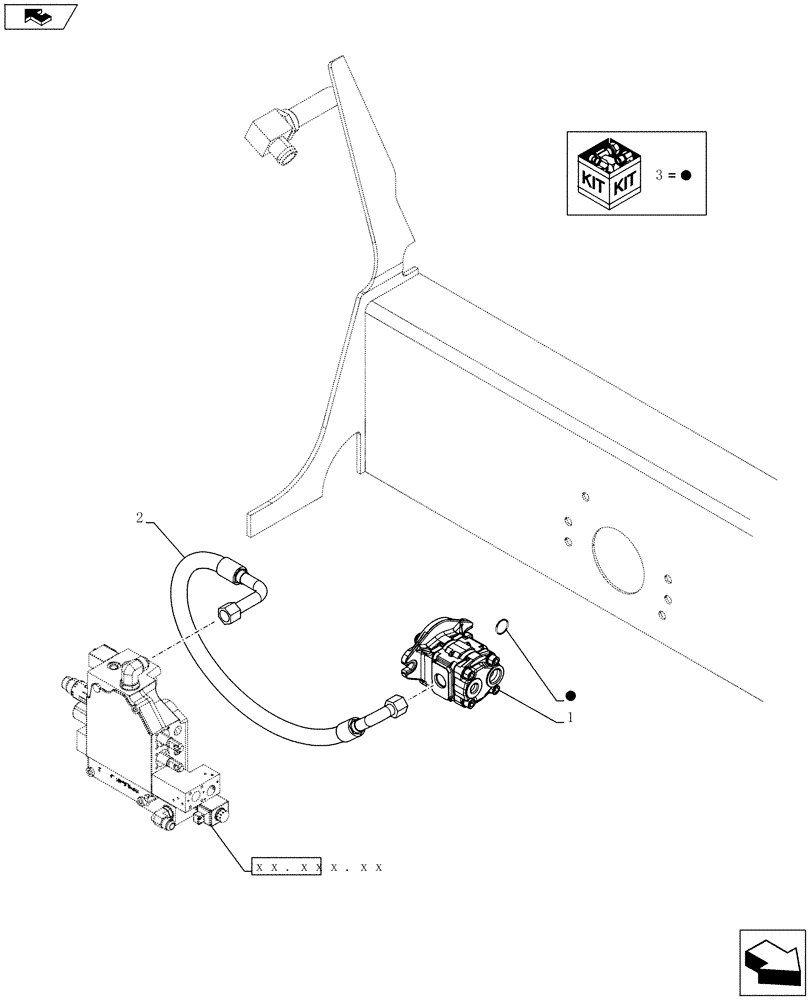 Схема запчастей Case SR200 - (35.220.AA[01]) - AUX HYD, STD, GEAR PUMP (SR200,TR270) (35) - HYDRAULIC SYSTEMS