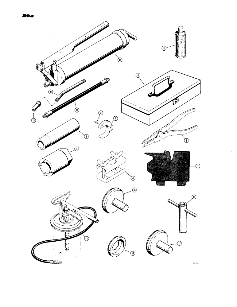 Схема запчастей Case 450 - (292) - TOOLS (05) - UPPERSTRUCTURE CHASSIS