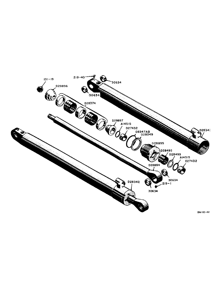 Схема запчастей Case 21 - (42) - D28342 HYDRAULIC BOOM CYLINDER 