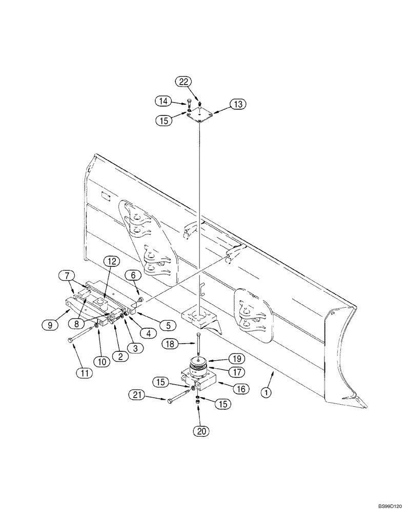 Схема запчастей Case 550H-IND - (09-02) - DOZER BLADE, MOUNTING (09) - CHASSIS/ATTACHMENTS