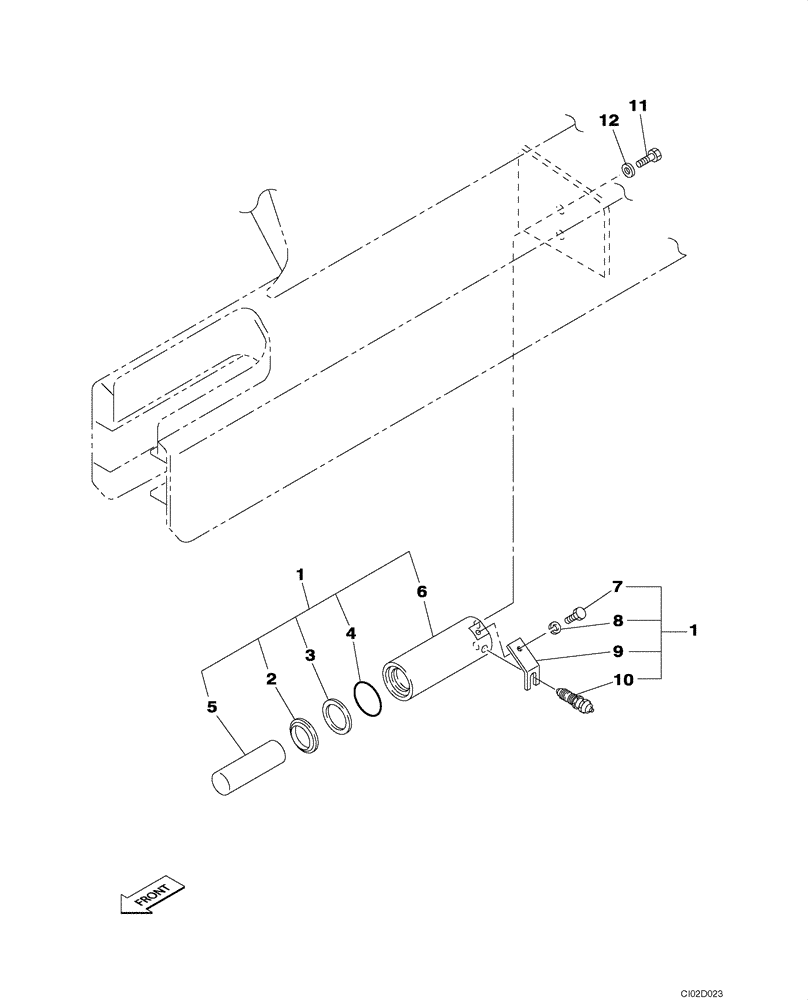 Схема запчастей Case CX80 - (05-07) - CYLINDER ASSY - ADJUSTER (11) - TRACKS/STEERING