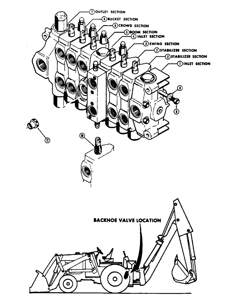 Схема запчастей Case 680CK - (188) - L42904 BACKHOE CONTROL VALVE (35) - HYDRAULIC SYSTEMS