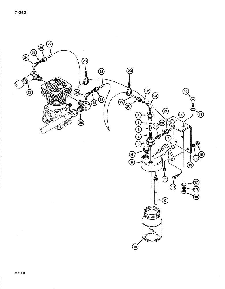 Схема запчастей Case 780C - (7-242) - ALCOHOL EVAPORATOR (07) - BRAKES