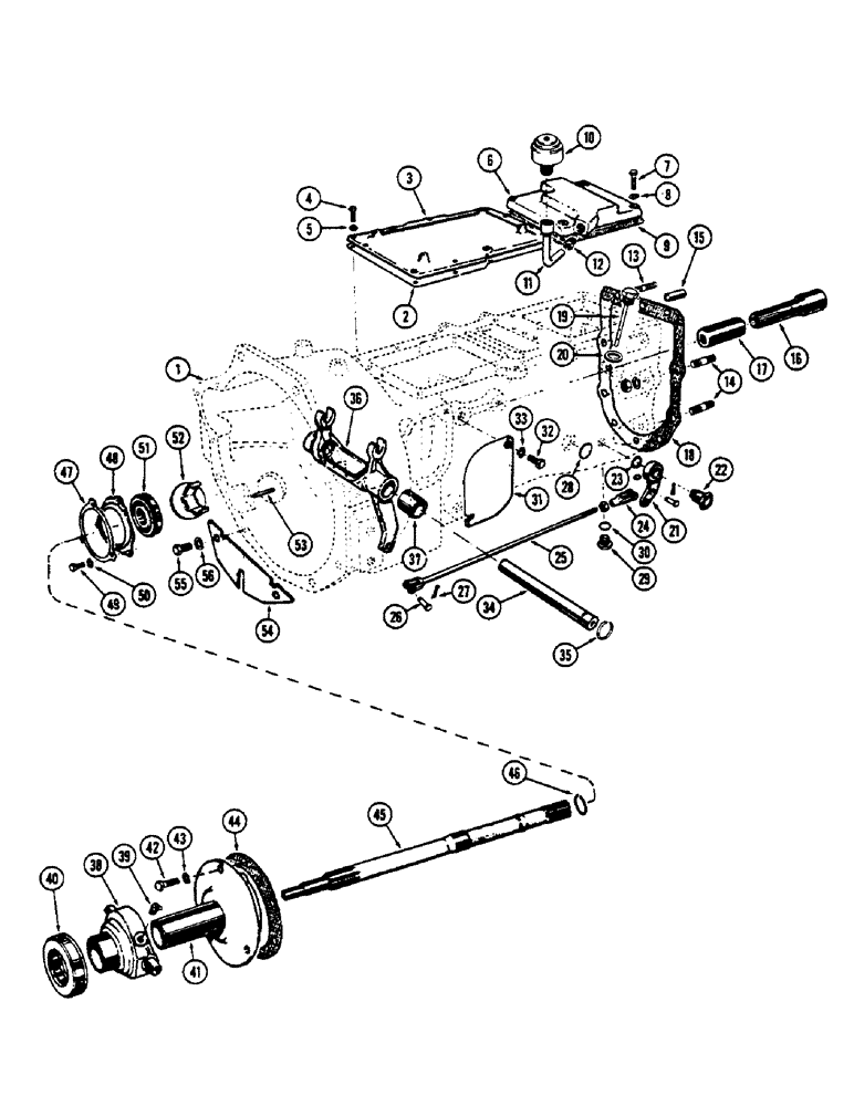 Схема запчастей Case 530CK - (074) - TORQUE TUBE-STANDARD DRIVE (17) - TORQUE CONVERTER