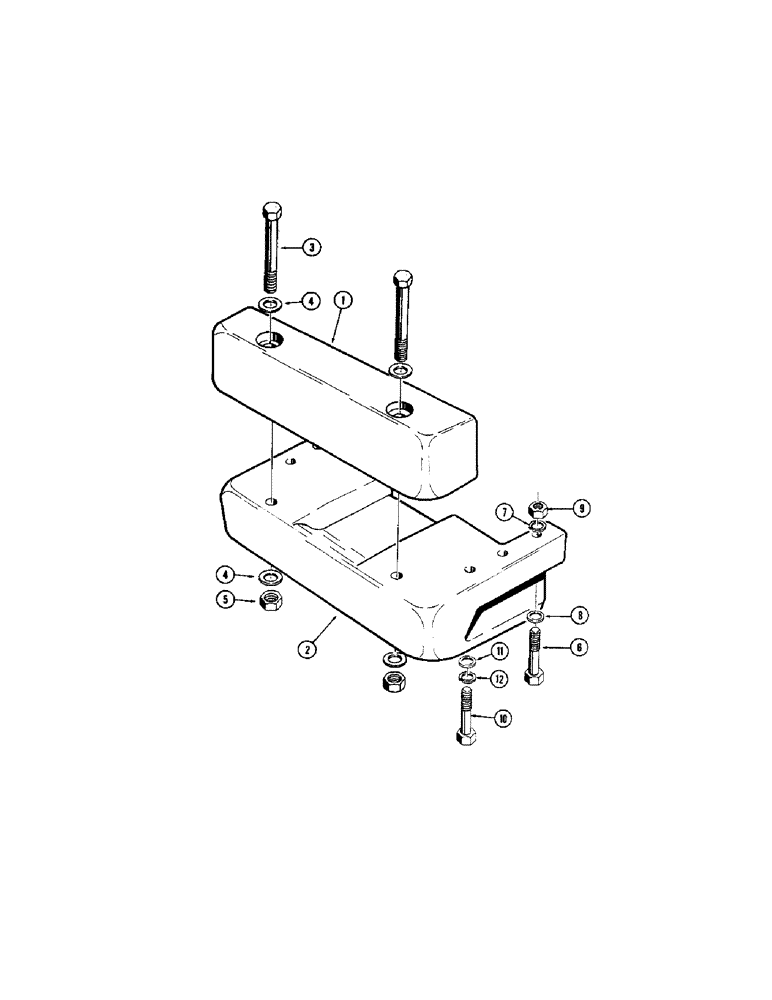 Схема запчастей Case 350 - (398) - FRONT COUNTERWEIGHT, MODELS WITHOUT BACKHOE (05) - UPPERSTRUCTURE CHASSIS