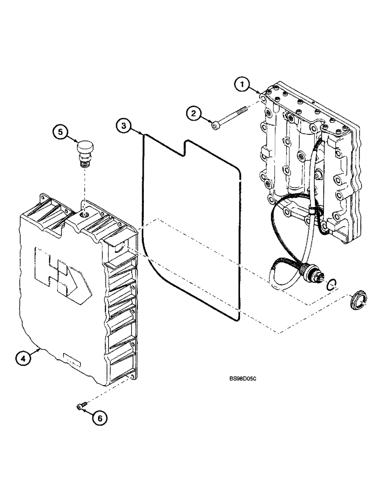 Схема запчастей Case 590SL - (6-144) - CLARK POWERSHIFT TRANSMISSION ASSEMBLY, CONTROL VALVE MOUNTING AND SEALING (06) - POWER TRAIN