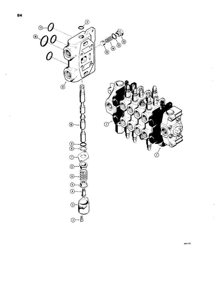 Схема запчастей Case 33 - (084) - D26842 BACKHOE STABILIZER SECTION 