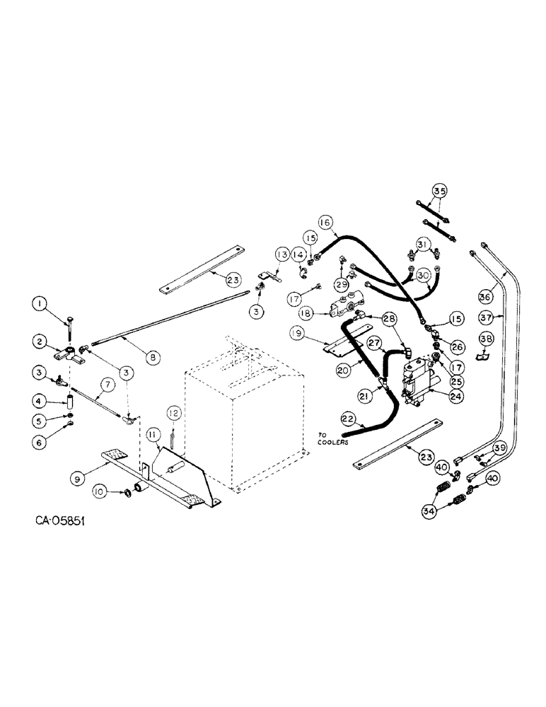 Схема запчастей Case 4130 - (10-04) - HYDRAULICS, AUX HYD VALVE & FRT MOUNT (07) - HYDRAULICS