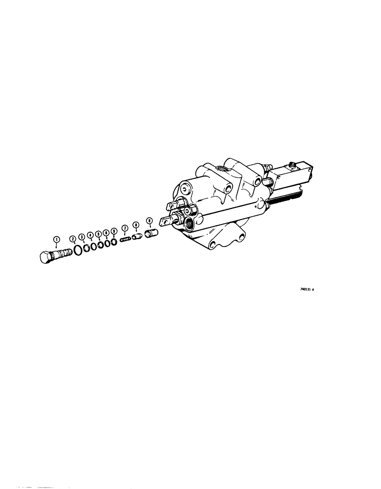 Схема запчастей Case 680E - (310[1]) - CHECK VALVE (35) - HYDRAULIC SYSTEMS