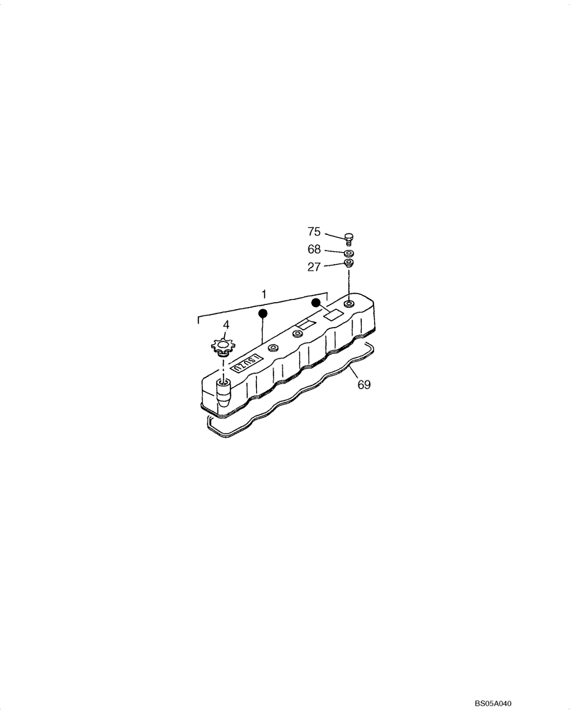 Схема запчастей Case CX225SR - (02-21) - CYLINDER HEAD COVER (02) - ENGINE