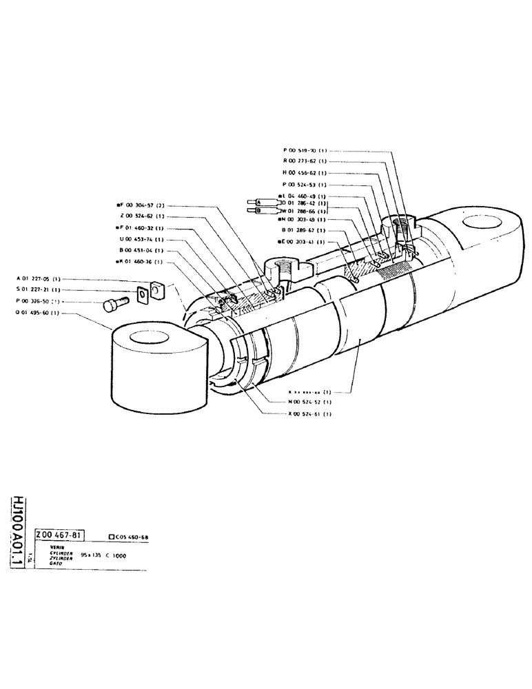 Схема запчастей Case GCK120 - (086) - CYLINDER 