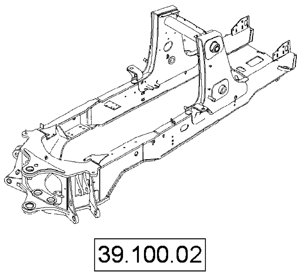 Схема запчастей Case 580SM - (00.000.39) - PICTORIAL INDEX - FRAME COMPONENTS (00) - GENERAL & PICTORIAL INDEX
