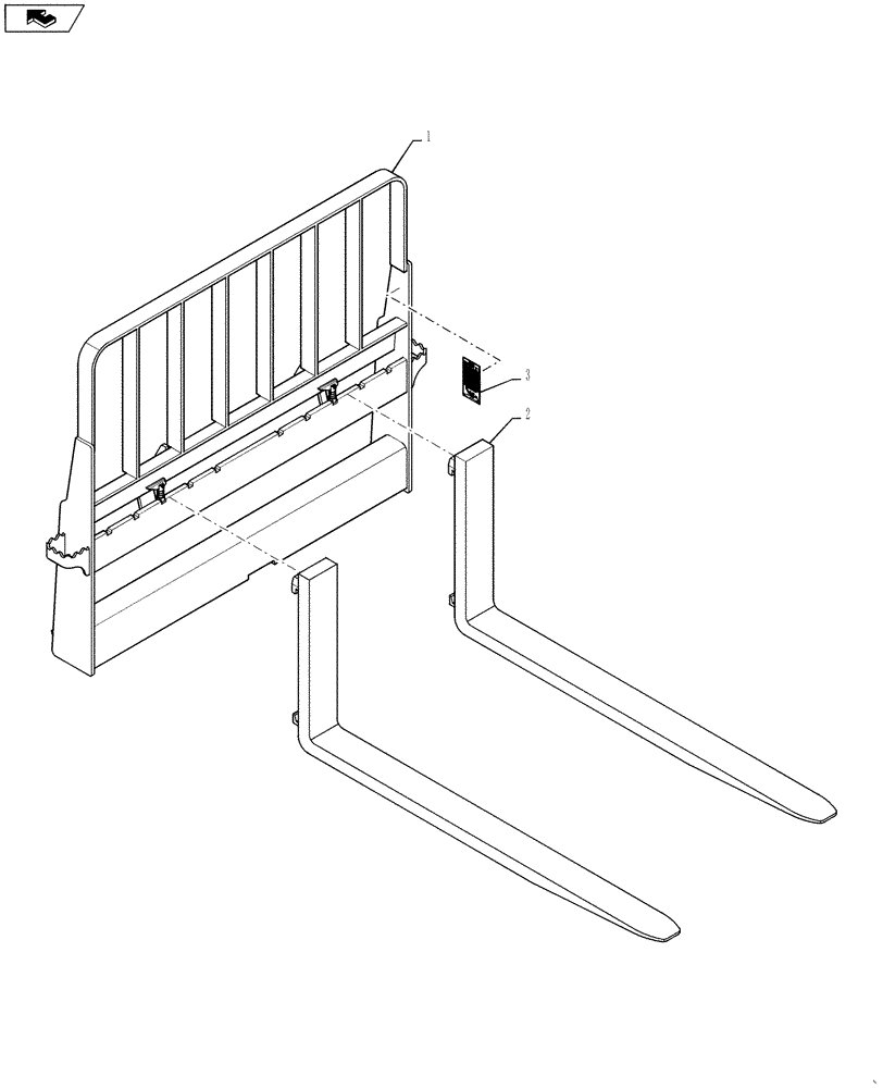 Схема запчастей Case SV250 - (82.300.AN[07]) - PALLET FORK 48 TINE (ALL CASE) (82) - FRONT LOADER & BUCKET