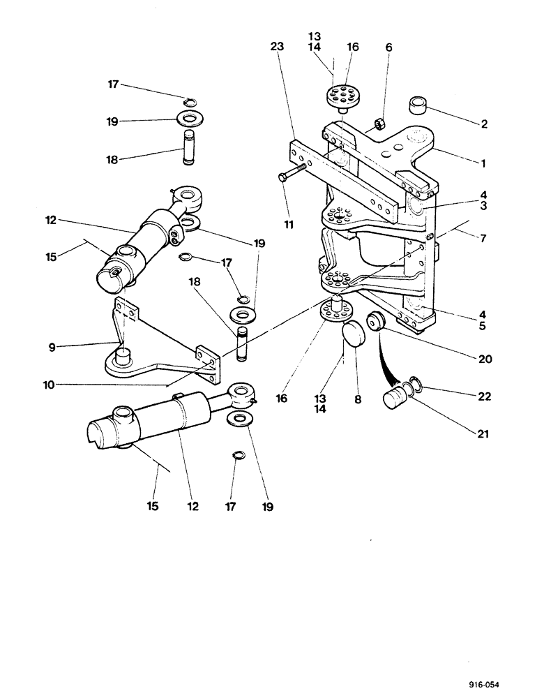 Схема запчастей Case 580F - (294) - SIDE SHIFT BACKHOE, CHASSIS PARTS (84) - BOOMS, DIPPERS & BUCKETS