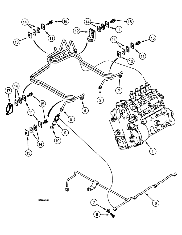 Схема запчастей Case 660 - (3-07A) - FUEL INJECTION SYSTEM, 4-390 EMISSIONS CERTIFIED ENGINE, USE WITH FUEL INJECTION PUMP J931397 (03) - FUEL SYSTEM