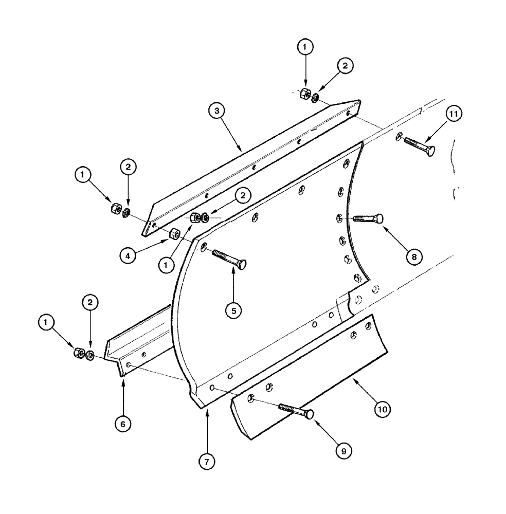 Схема запчастей Case 865 DHP - (9-026) - MOLDBOARD EXTENSION L.H. - ASSEMBLY (OPTIONAL) (09) - CHASSIS