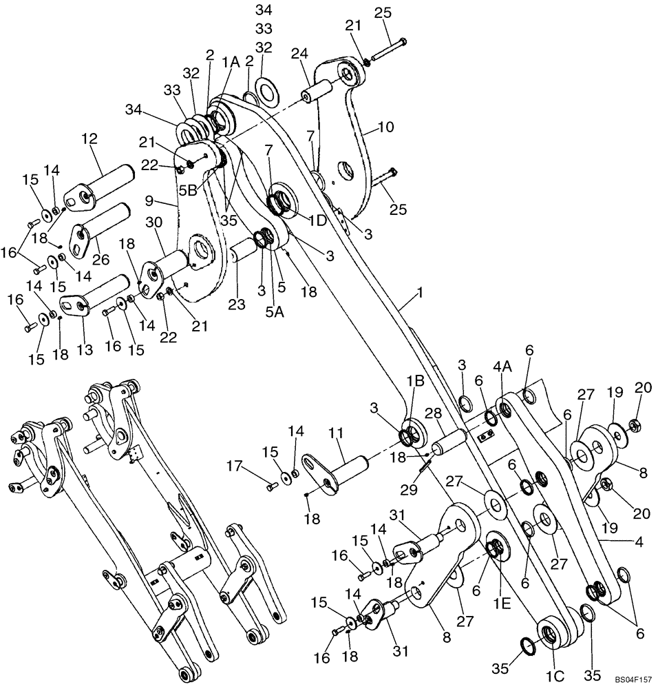 Схема запчастей Case 721E - (09-08) - FRAME - LOADER LIFT AND LINKAGE ( XT ) (09) - CHASSIS