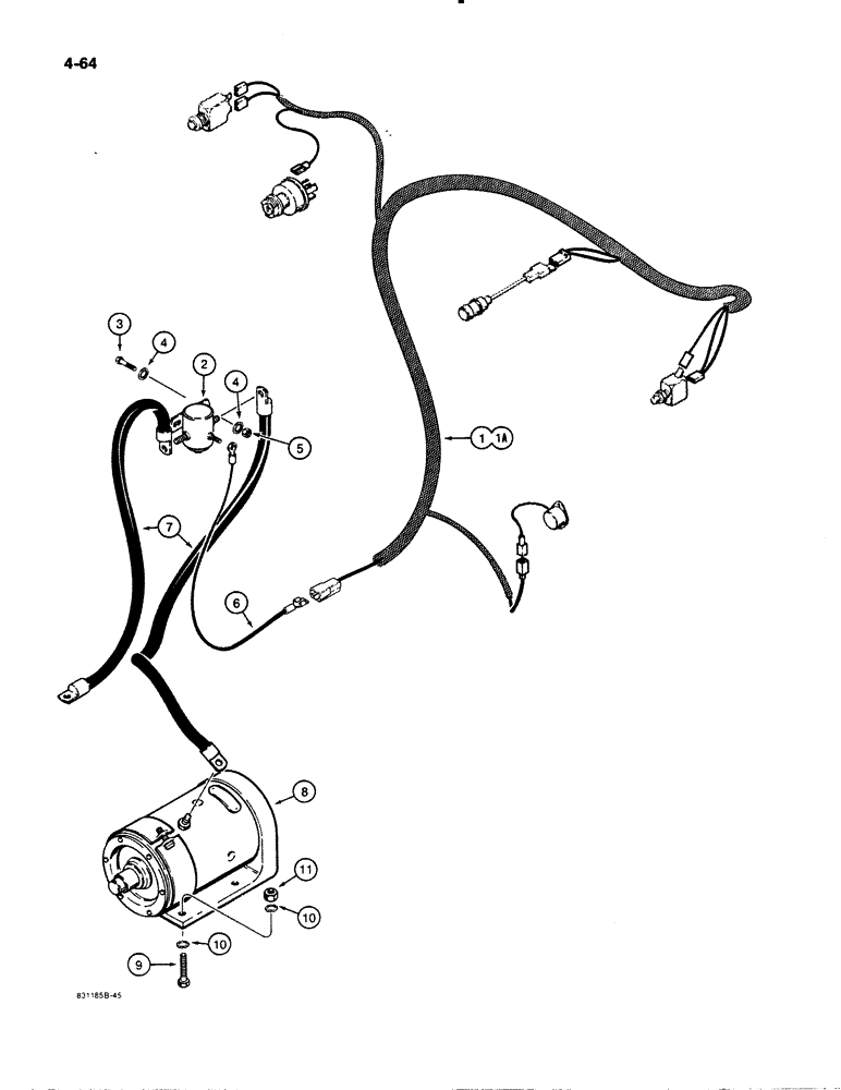 Схема запчастей Case W11B - (4-064) - ELECTRICAL SYSTEM, STANDARD AUXILIARY STEERING (04) - ELECTRICAL SYSTEMS