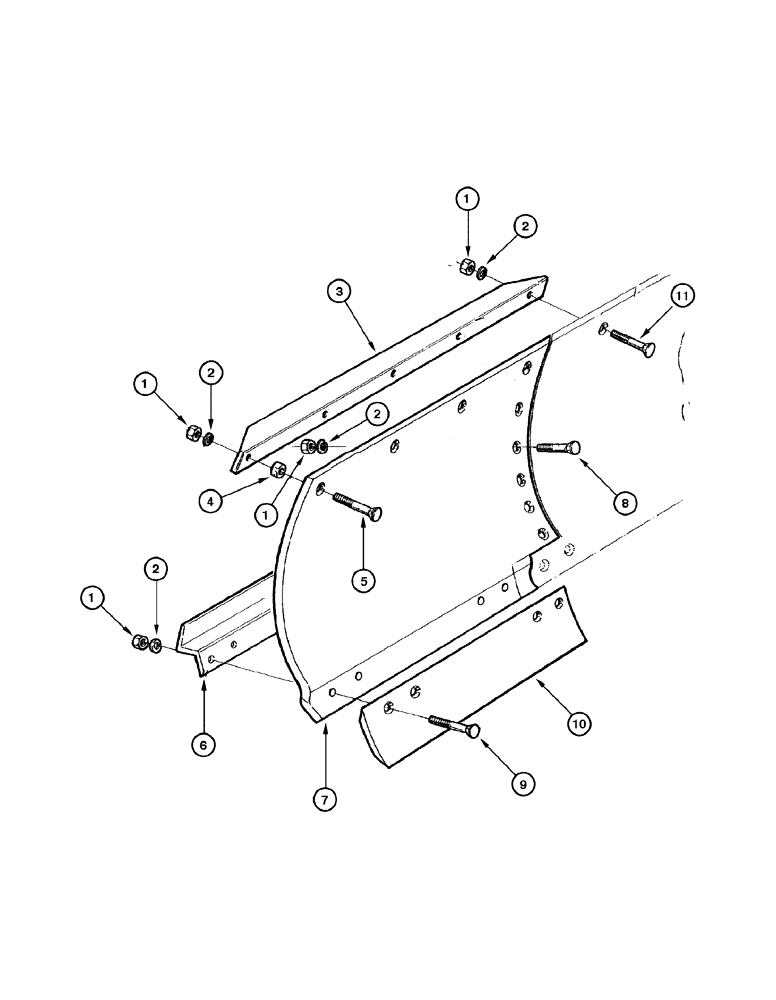 Схема запчастей Case 845 - (09-028[01]) - BLADE - EXTENSION LH - ASSEMBLY (OPTIONAL) (09) - CHASSIS