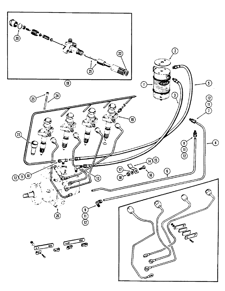 Схема запчастей Case W5A - (010) - FUEL INJECTION SYSTEM, (188) DIESEL ENGINE (03) - FUEL SYSTEM