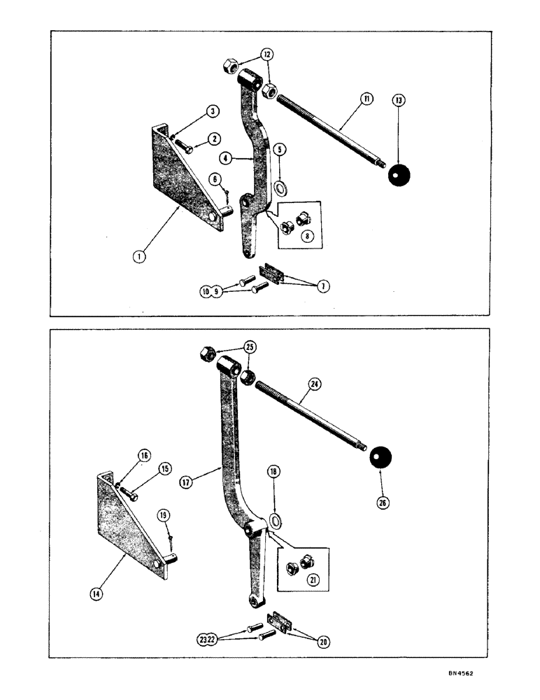 Схема запчастей Case 1000 - (128) - TWO SPEED SHIFT, SHOE BRAKES (05) - UPPERSTRUCTURE CHASSIS