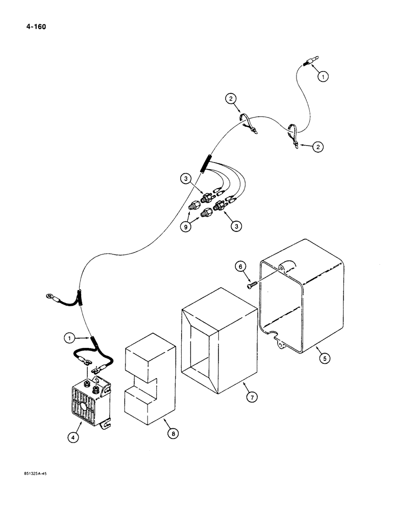 Схема запчастей Case 1455B - (4-160) - BACKUP ALARM, USED ON MODELS WITH REAR FILL TANKS (04) - ELECTRICAL SYSTEMS