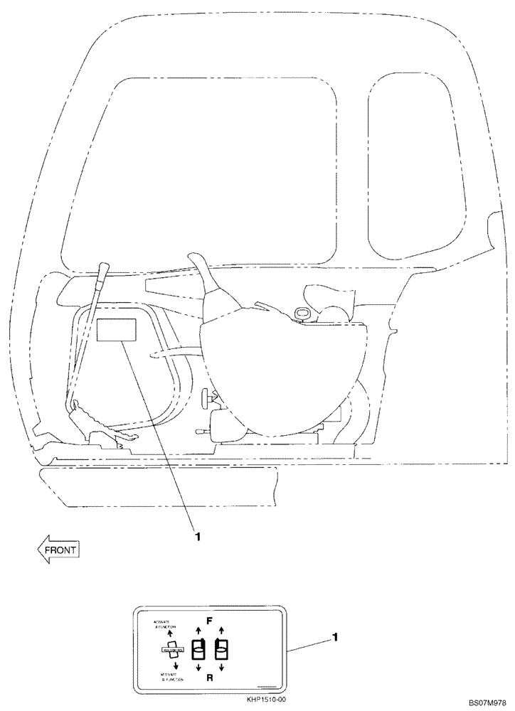 Схема запчастей Case CX75SR - (09-50) - DECALS - FOOT CONTROL - CAB (09) - CHASSIS/ATTACHMENTS