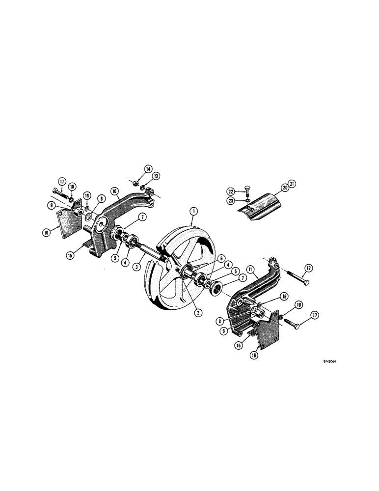 Схема запчастей Case 310F - (136[1]) - USED ON TRACTOR SERIAL NUMBER 3021102 AND AFTER (04) - UNDERCARRIAGE