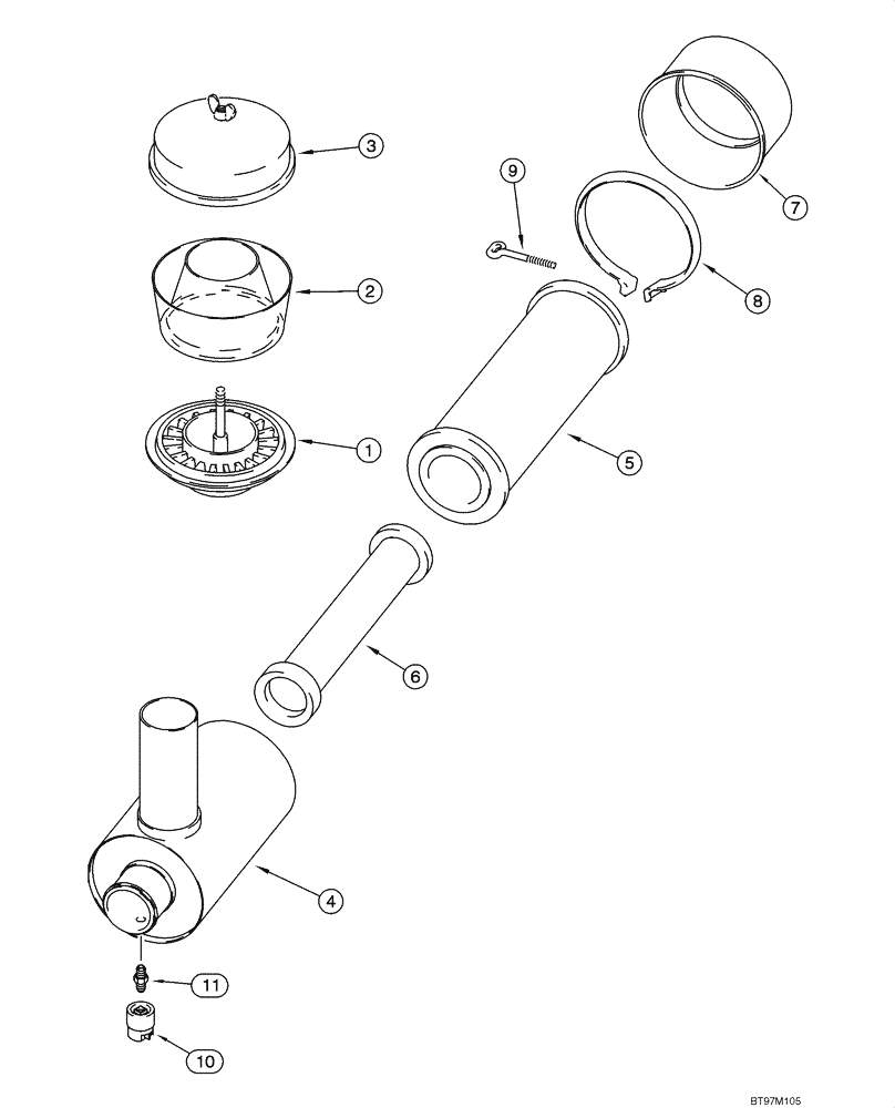 Схема запчастей Case 588G - (02-04) - AIR CLEANER ASSY - PRECLEANER ASSY (02) - ENGINE