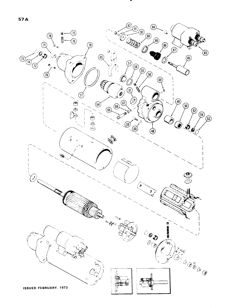 Схема запчастей Case 1150 - (057A) - R26137 STARTER, (401B) DIESEL ENGINE, 1ST USED SN. 7301780 (06) - ELECTRICAL SYSTEMS