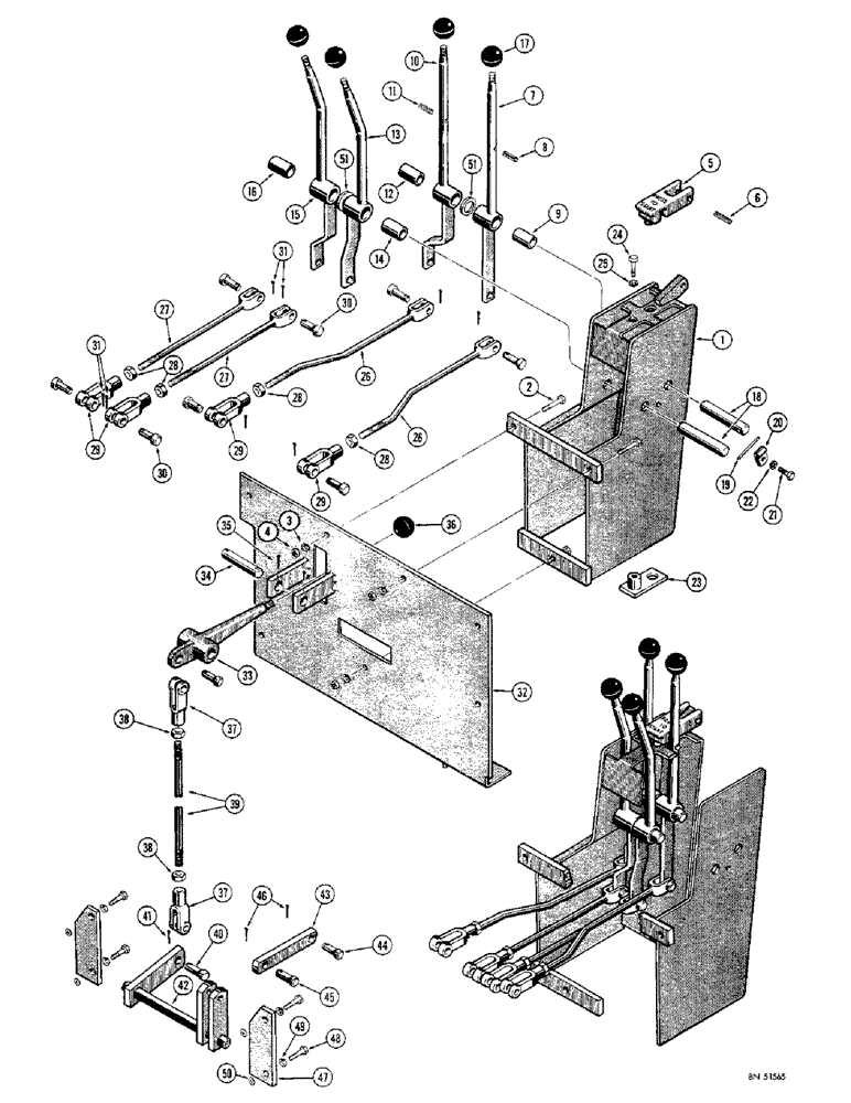 Схема запчастей Case 1150 - (080) - TRANSMISSION CONTROL TOWER (03) - TRANSMISSION