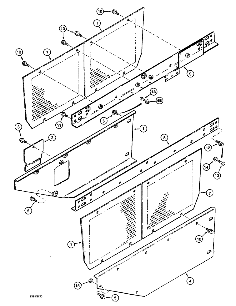 Схема запчастей Case 1155E - (9-066) - SIDE SHIELDS - LOADER MODELS (09) - CHASSIS/ATTACHMENTS