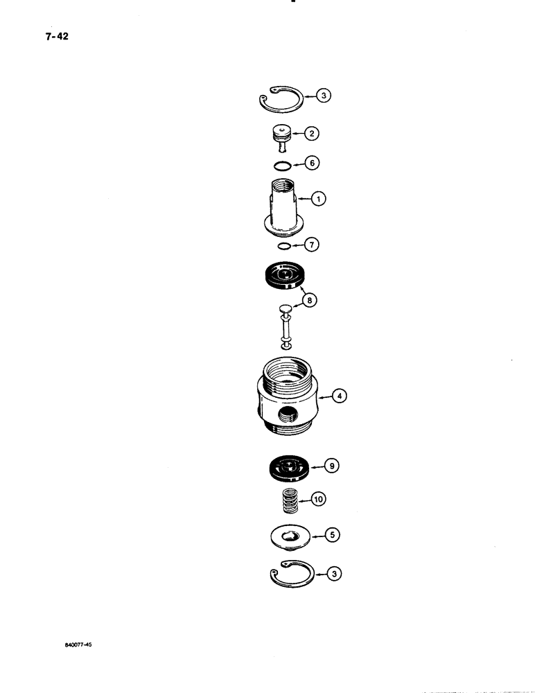 Схема запчастей Case W30 - (7-42) - L109922 PILOT VALVE (07) - BRAKES