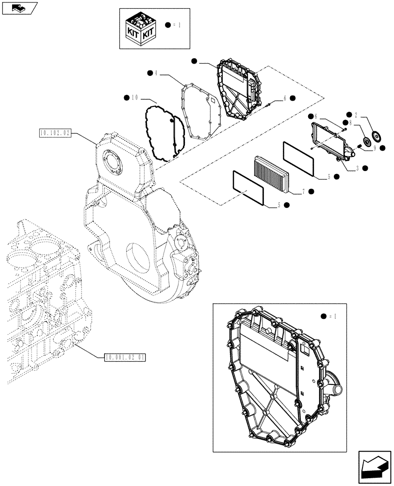 Схема запчастей Case F3AE0684K E910 - (10.101.03) - ENGINE BREATHERS - MY11 8120 (10) - ENGINE