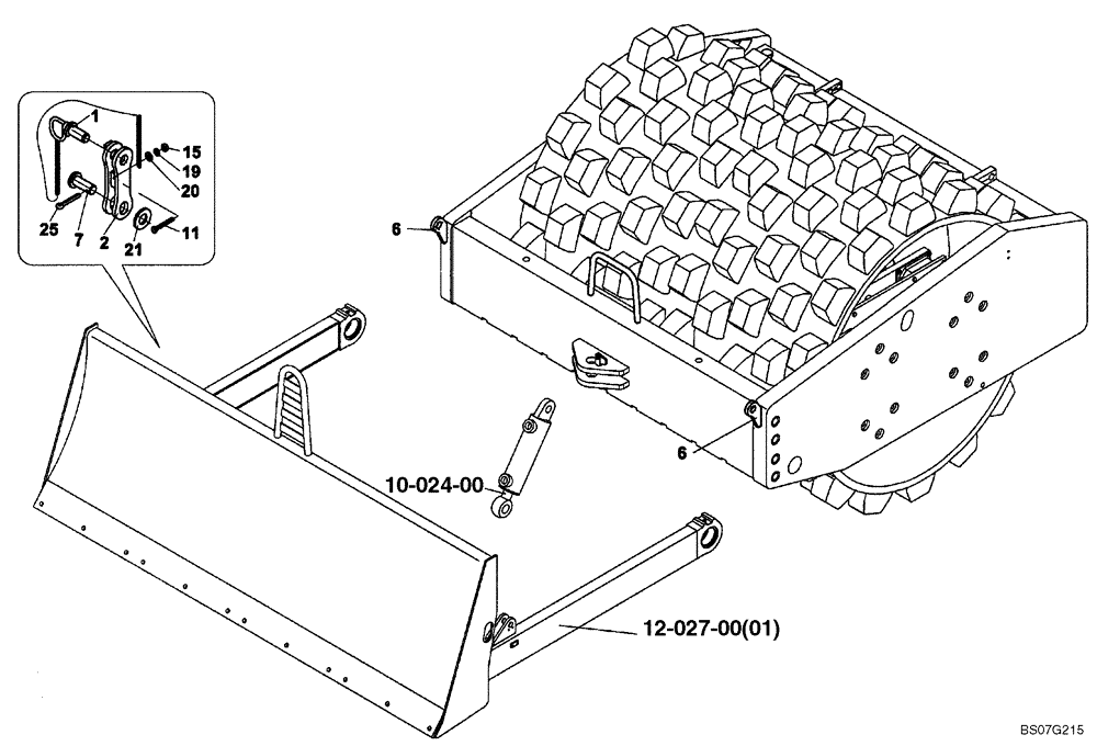 Схема запчастей Case SV208 - (12-027-00[02]) - LOCK, DOZER BLADE (GROUP 556) (ND109312) (09) - CHASSIS/ATTACHMENTS