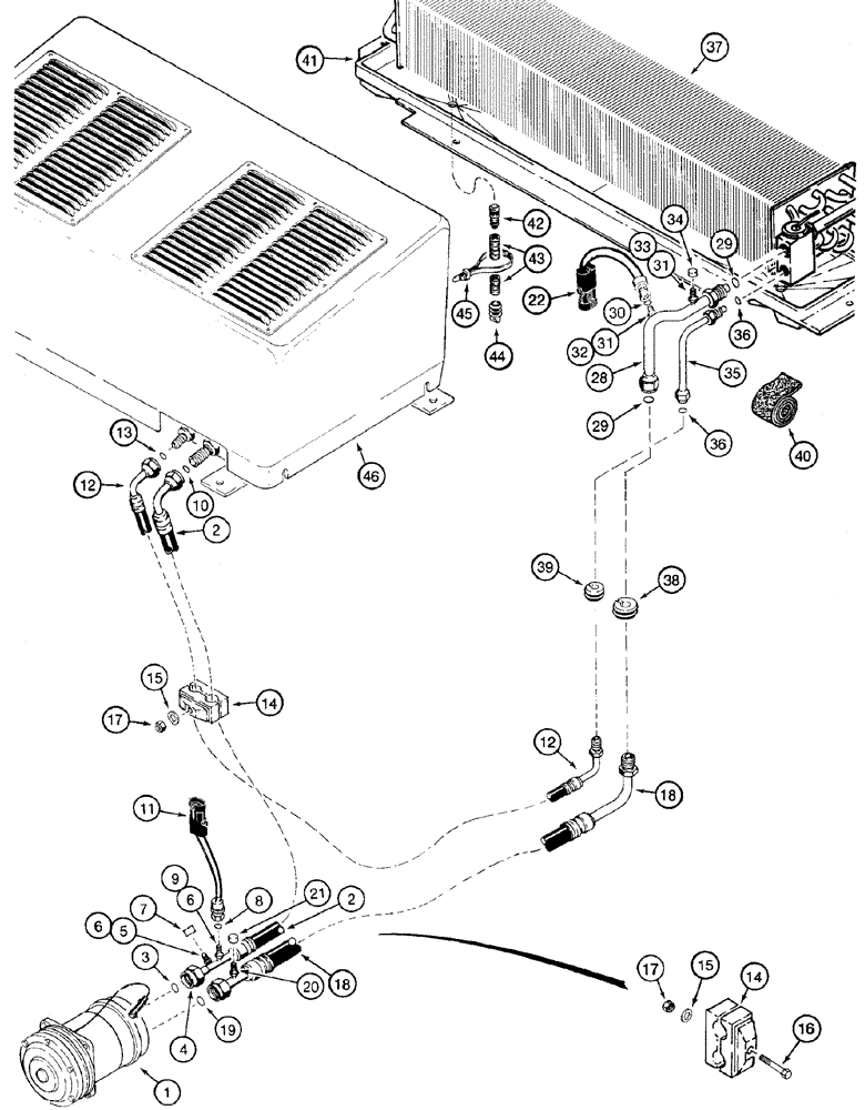 Схема запчастей Case 921C - (09-63) - AIR CONDITIONING (09) - CHASSIS