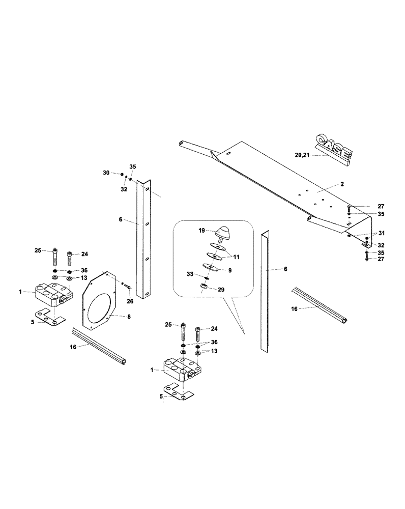 Схема запчастей Case SV212 - (12-024-00[01]) - CHASSIS - ENGINE COWLING ASSY PARTS (09) - CHASSIS/ATTACHMENTS