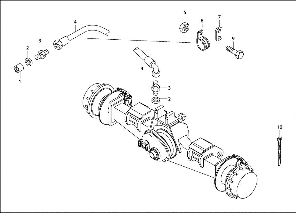 Схема запчастей Case 327B - (32A00000732[001]) - BREATHER, INTERMEDIATE AXLE (87517455) (11) - AXLES/WHEELS